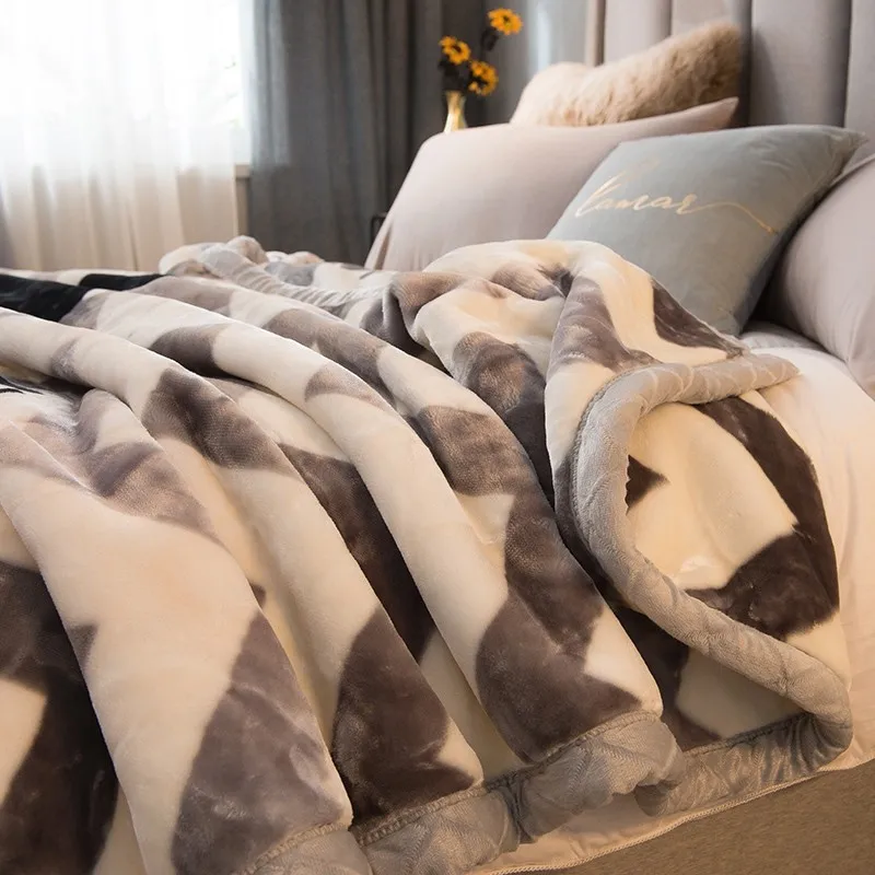 Laschel Blanket Winter Thick Blanket Single Nap Blanket Dormitory Students Coral Flannel Quilt