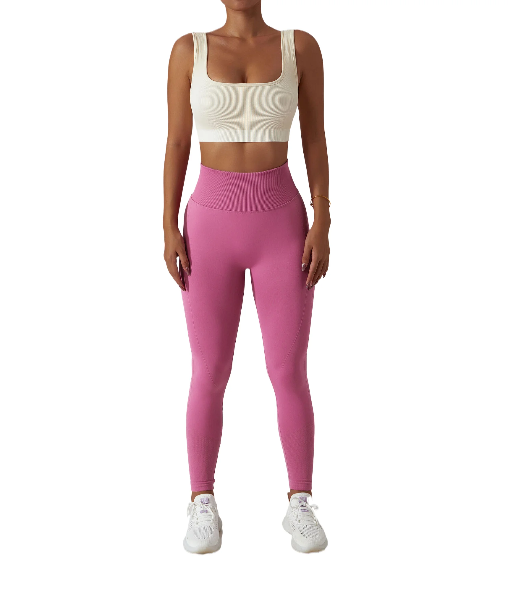 High Quality Exercise Tights Training Clothing Hip Lift Yoga Pants Fitness High Waist Yoga Leggings for Gym Mid Solid Pattern