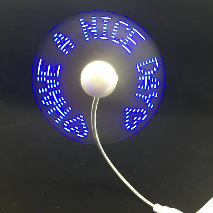 Customized words company gifts large quantities Flash Usb Led Mini Led  Fan