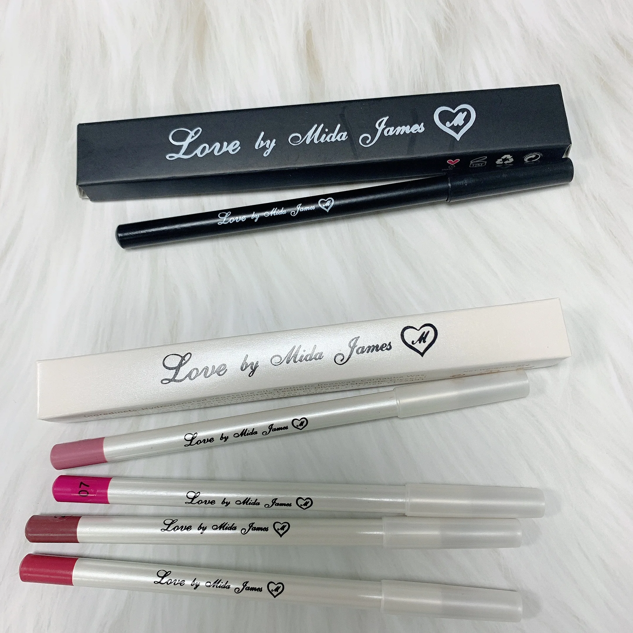 High pigment 21 Color Vegan Creamy Lip Liner Custom Logo Lipliner