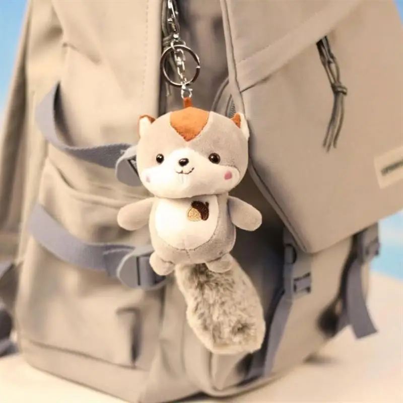 Kawaii плюшевая кукла игрушка белка брелок милый сумка Подвеска Брелок
