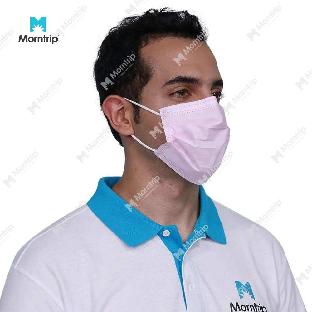 Wholesale Non Woven Protective Impervious Protective Disposable Custom Pri Ply 17.5*9.5 Cm 25+25+25 GSM Morntrip 95%-99% Earloop