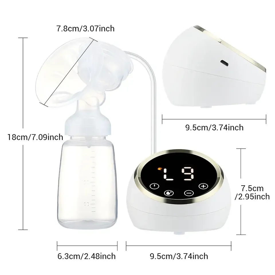 Hot sale Quiet Milk Extractor Smart Screen Rechargeable Electric Portable Mother Feeding Hands Free Electric Pump
