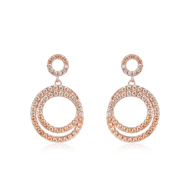 2021 earring wholesale hoop korean handmade earrings in rose gold plated