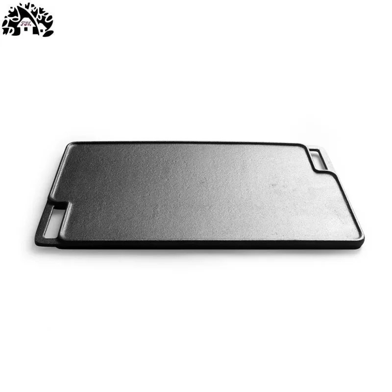 Iron plate grilled domestic cast iron rectangular steak plate Australian grilled belt fish rectangular roast plate