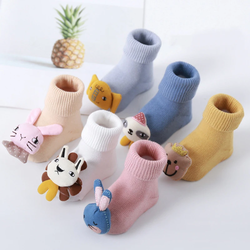 XZ/новые носки для малышей с героями мультфильмов милые мягкие Нескользящие теплые носки-тапочки клеем дешевые оптовые продажи