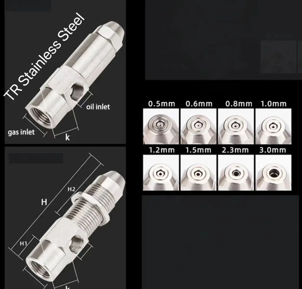 Professional New Diesel Fuel Spray Nozzle Air Atomizing Brass Fuel Burner Construction