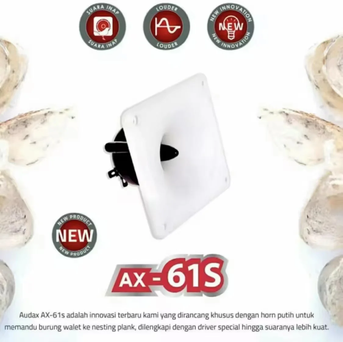 Tweeter audax AX-61S original ada emboss dan hologram Cloth Diaphragm piezo tweeter speaker