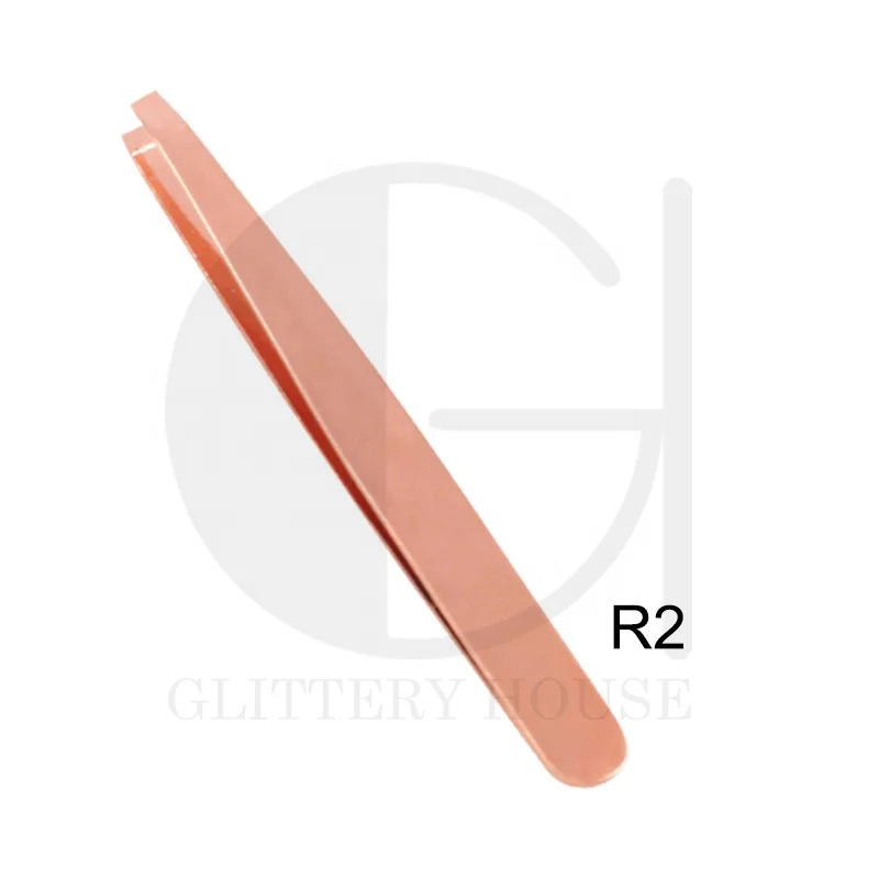 
custom packaging rose gold eyebrow tweezers rose gold private label tweezers for eyebrow clips stainless steel makeup tools 