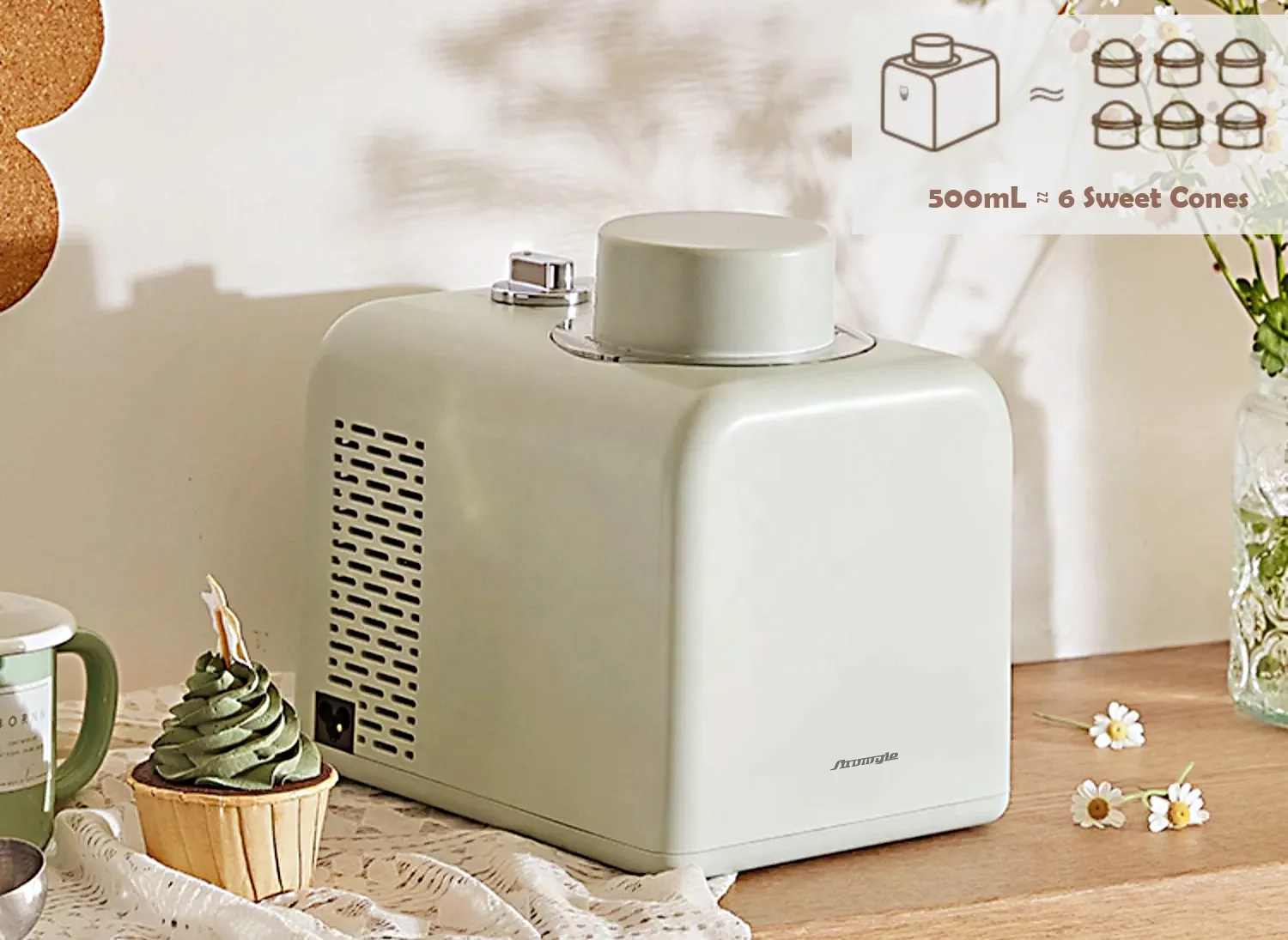 Manufacturer Ice Cream Machine Automatic Mini Fruit Ice Cream Maker for Home DIY Homemade Cream Makers for Kids Electric 65 Easy