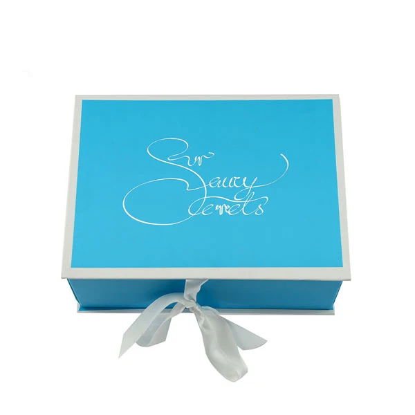 Recycle Custom luxury fashion Hair extension deluxe gift box ribbon close for clothes packaging product