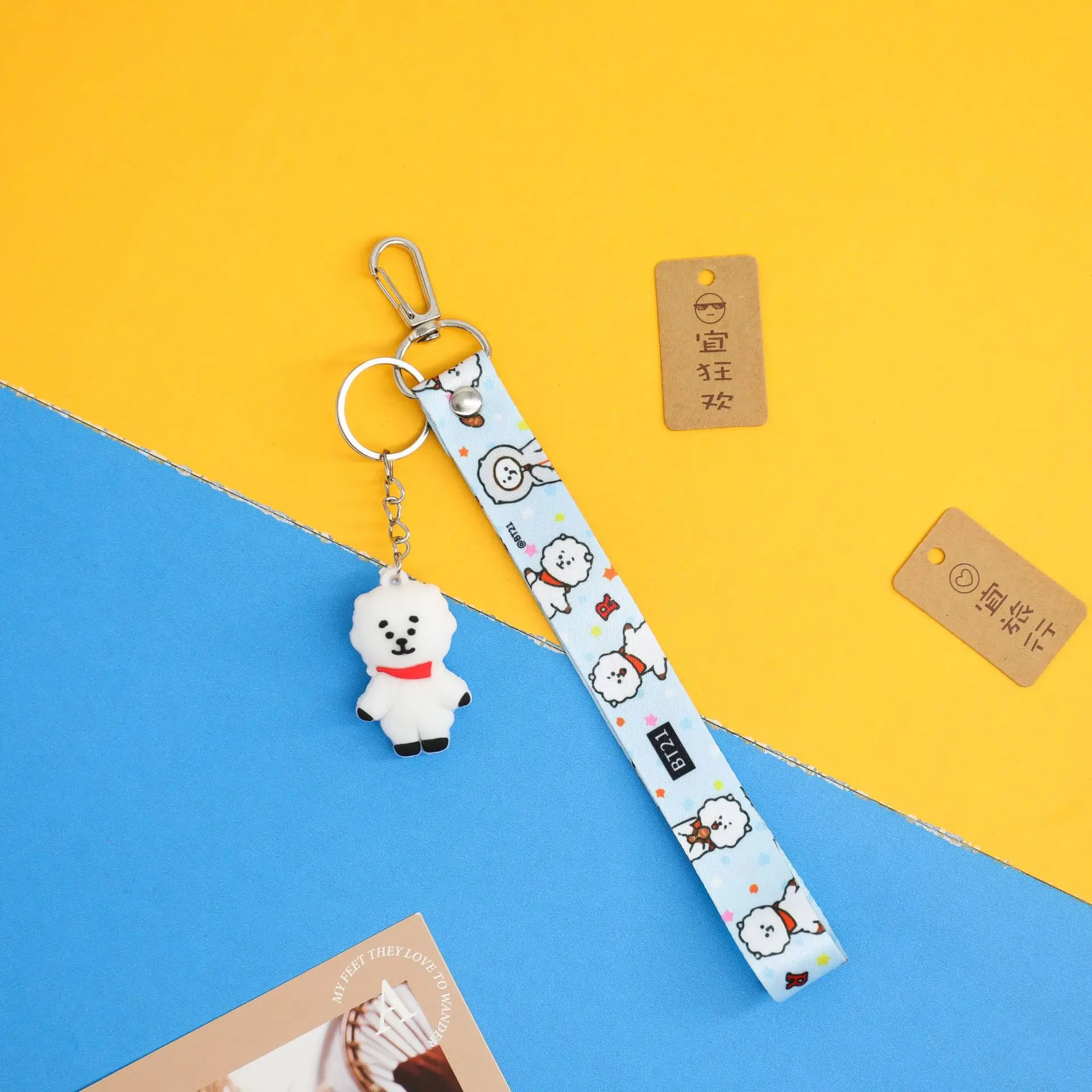 New Korean bt21 bulletproof youth group cartoon doll key chain bag pendant BTS