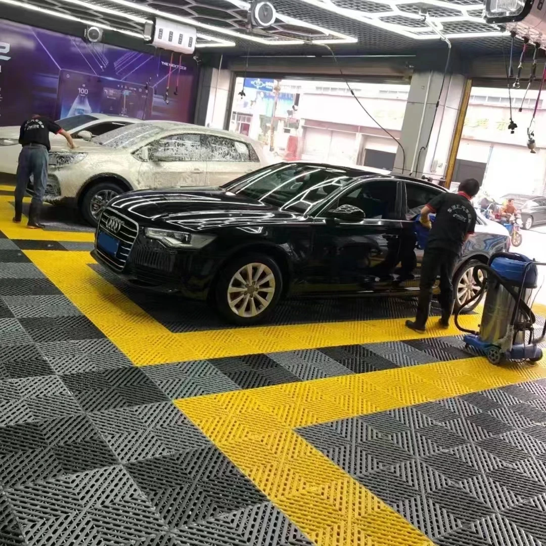 Factory Outlet Pvc Garage Floor Tiles Plastic Flooring For Car Wash Workshop