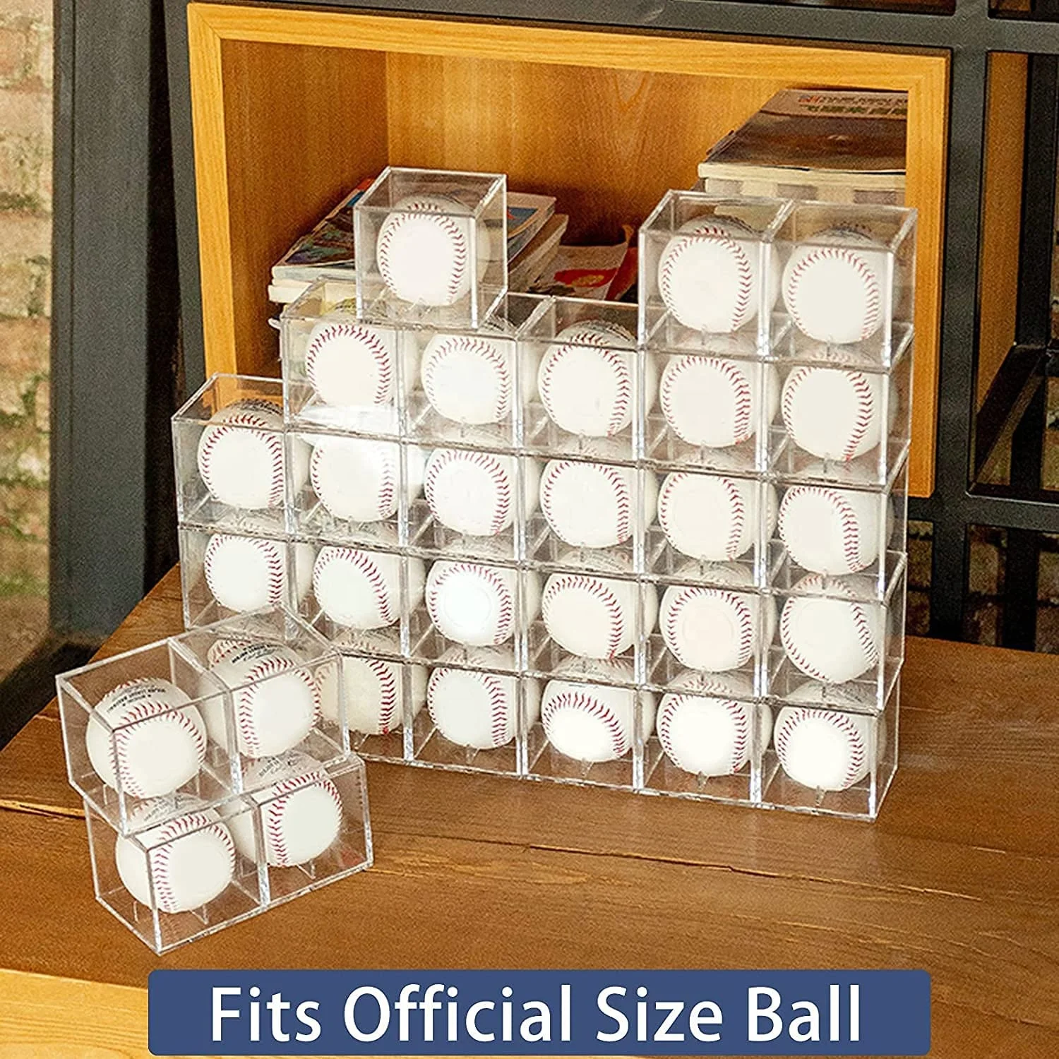 Factory Wholesale UV Protected Clear acrylic baseball display case for official size ball