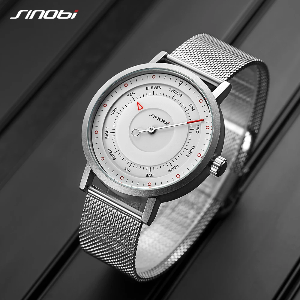 Роскошные мужские часы SINOBI водонепроницаемые Брендовые jam tangan pria S9809G01