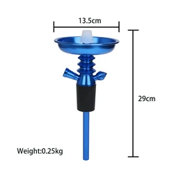 aluminium nargile accessories push type top hookah stem head shisha pole parts suit sets adapter rod