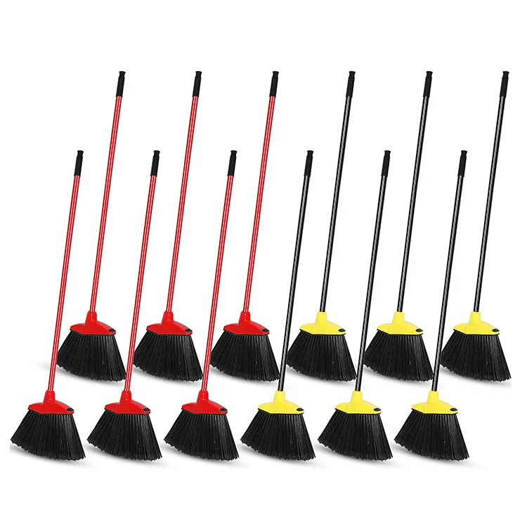 HQ0129 USA supermarket large clean angle broom with metal broom handle