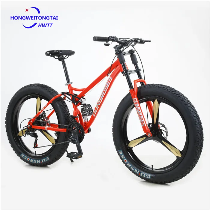 26inch 24 speed steel frame adult man big wheel full suspension MTB snow cycle bicicleta bike beach fat bike mountain bicycle