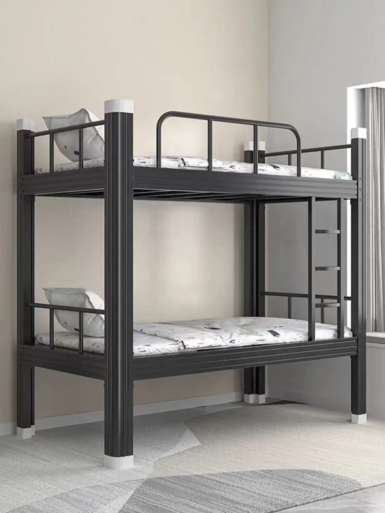 Modern Simple Metal Dormitory Bunk Bed with Desk for School Apartment Home Hospital Warehouse Use Versatile School Furniture