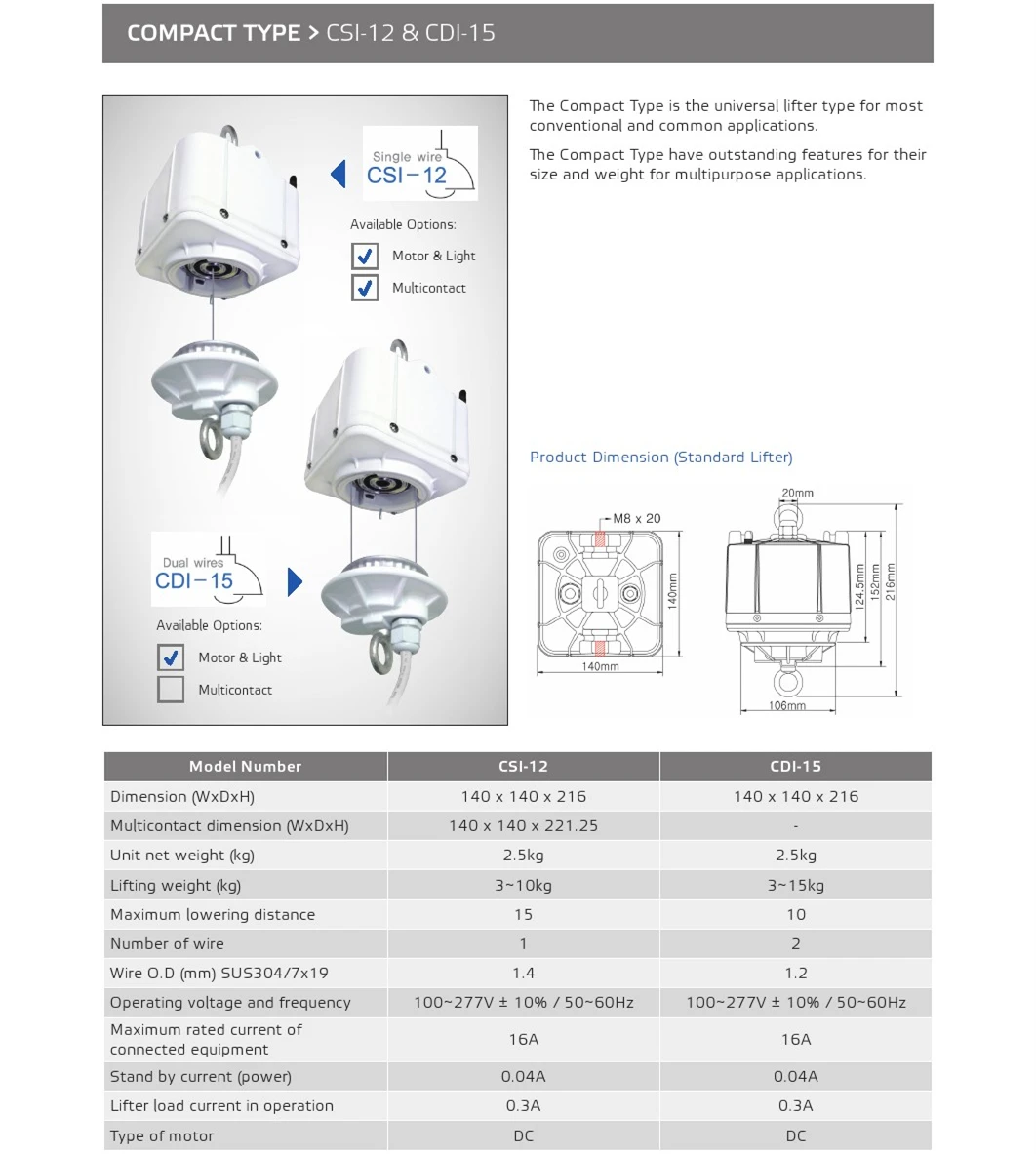 
Lighting Lifter Chandelier Hoist 10m 15m 12kgs 15kgs LED High Bay Lighting Lifter 