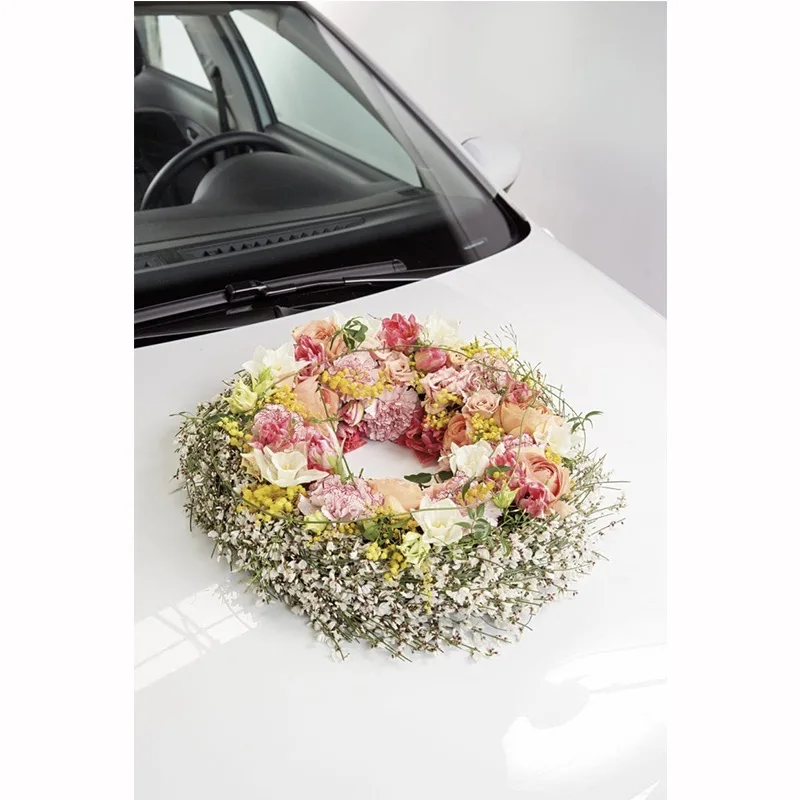 Flower Foam Ring Wreath Frame with Suction Cup for Florist Floral Arrangements Wedding Car Decoration