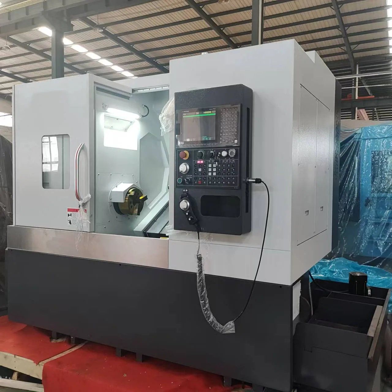 High speed inclined rail CNC lathe TCK500, linear guide rail, available in stock at a low price,cnc lathe 750mm