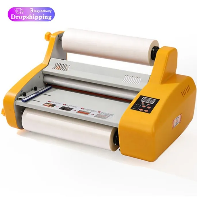 Hot Sell Double Sides Adjustable Speed Manual A2 A3 Hot Cold Lamination Laminator Machine Desktop Hot Roller Laminator