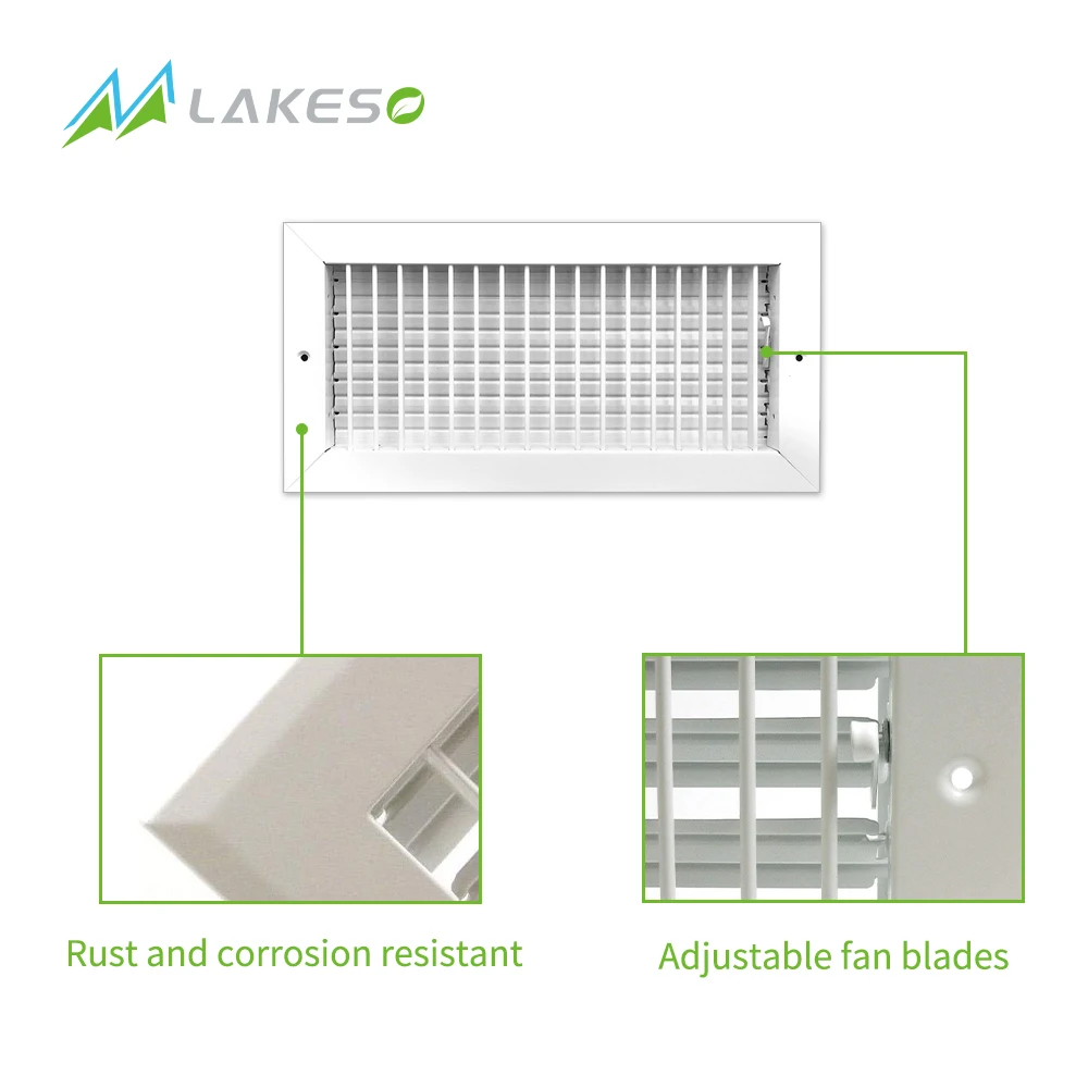 New Wholesale Lakeso Adjustable AIR Supply Diffuser for Sidewall or Ceiling Grille Register HVAC Vent Cover