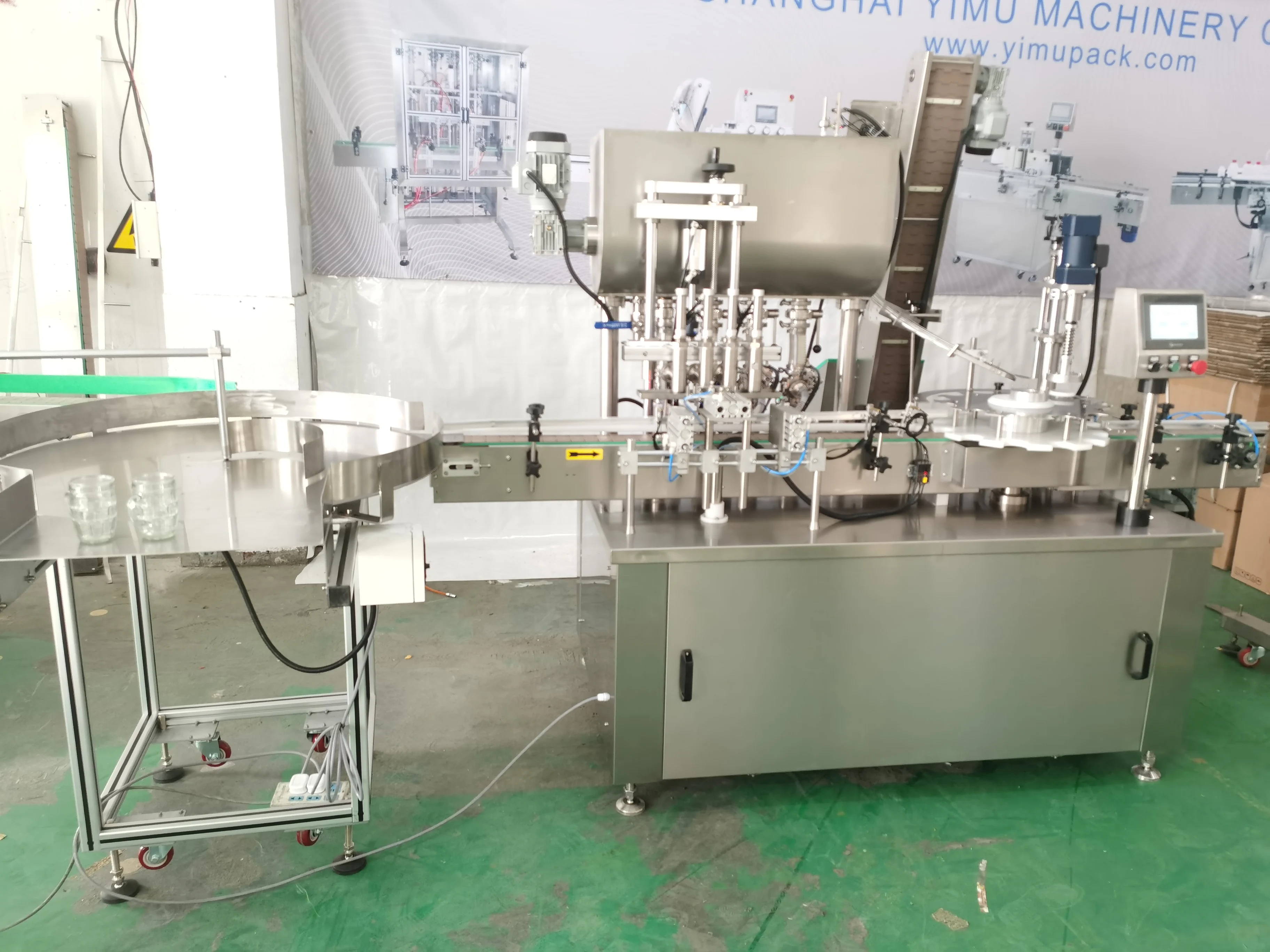 YMF4C1 Automatic shampoo filler honey jar gel Essential Oil Liquid Spray Bottles filling capping machine