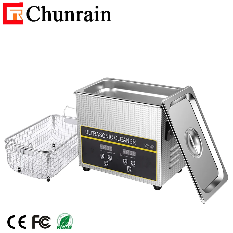 Desktop Digital Ultrasonic cleaner with heater degas and semiwave for dental lab CR-020S 3.2L 120W