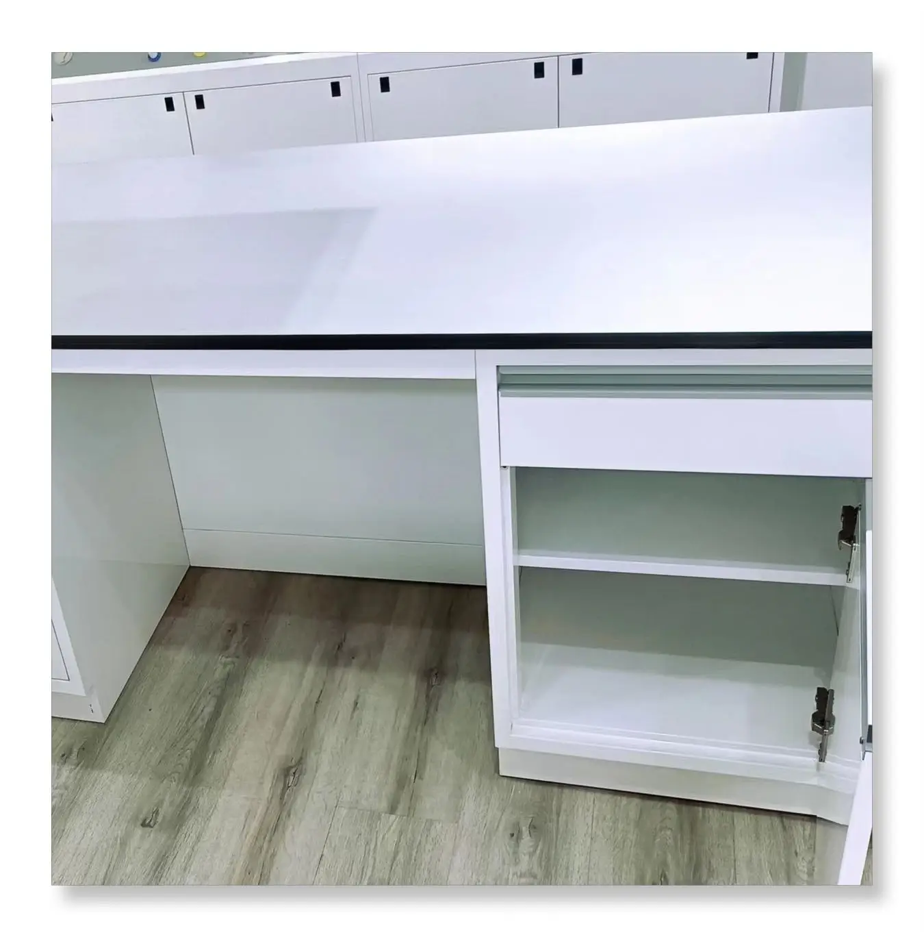 Durable in Use Hot Sale Chemical Laboratory Furniture Two Door Cupboard Reagent Tall Storage Cabinet Lab Bench Table Modern