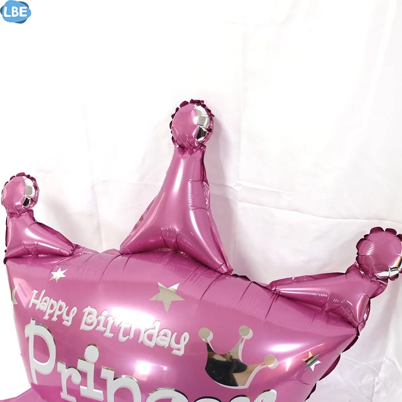 Birthday Party Balloon Decoration Baby Girl Birthday Party balloon decoration Princess Gold Crown Foil balloon