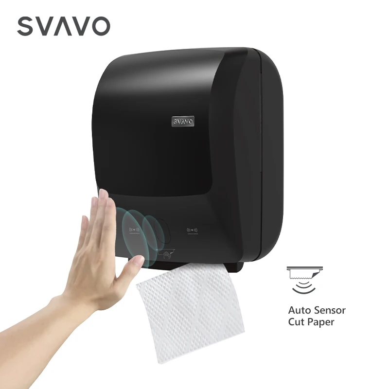 Commercial large roll napkin Tissue box wall mounted automatic infrared sensor auto cut Jumbo Roll paper towel dispenser