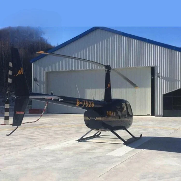 Low price light rain resistance prefabricated steel aircraft hangar building