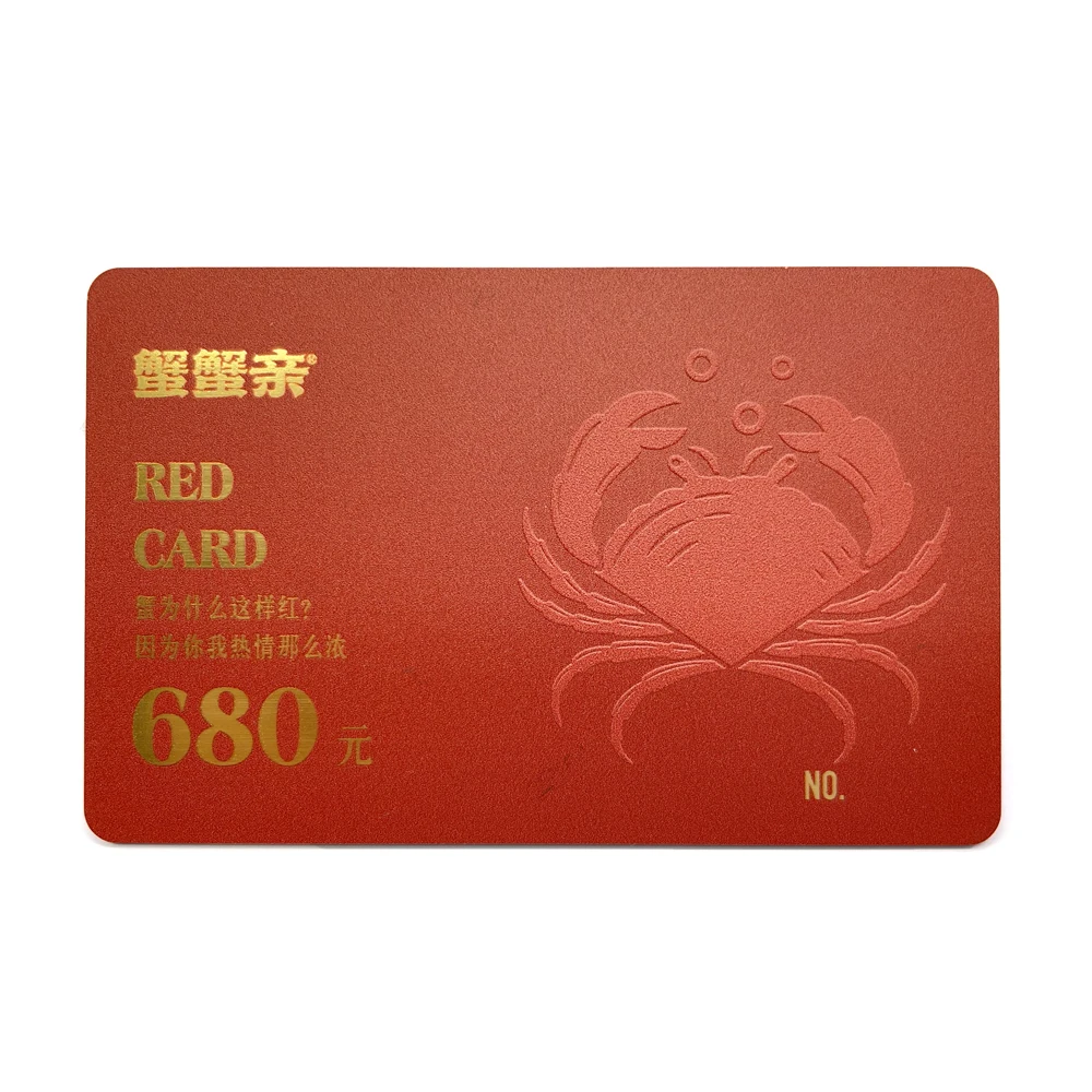 Customized exclusive membership card High quality embossed business card Low cost PVC plastic loyalty card
