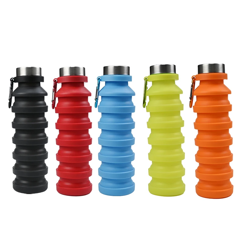 Outdoor Squeeze Travel Folding Silicone Design for Effortless Travel Hydration Collapsible Silicone Water Bottle