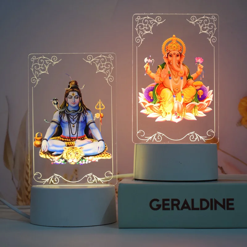 new products 2025 Diwali Lighting Decorations for Home Hindu gods Vishnu Shiva and Brahma Laksmi for India Novelty Gift Set