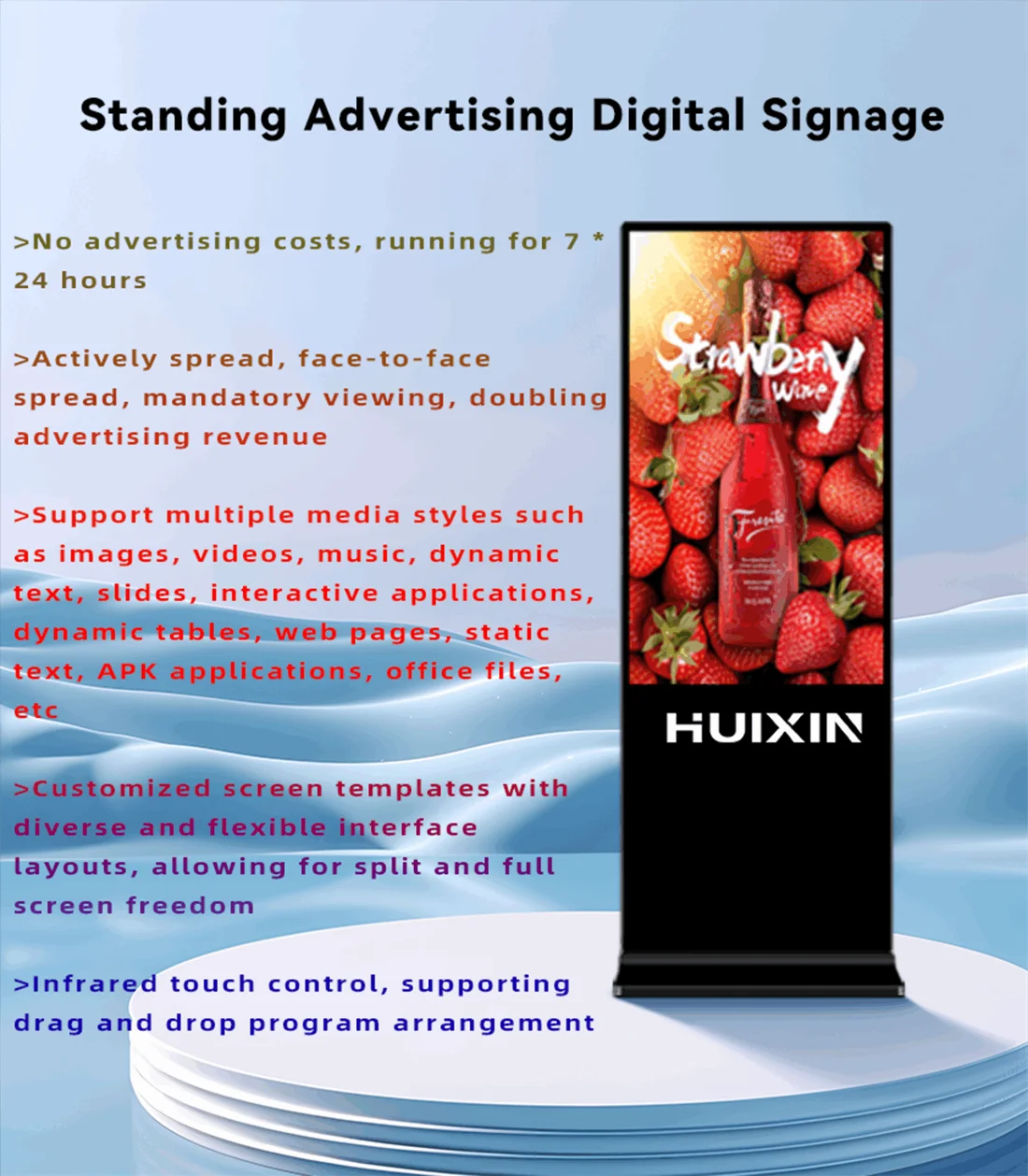Custom OEM/ODM Programmable Led Signs For Business & Computer Kiosk & Window Advertising Screen