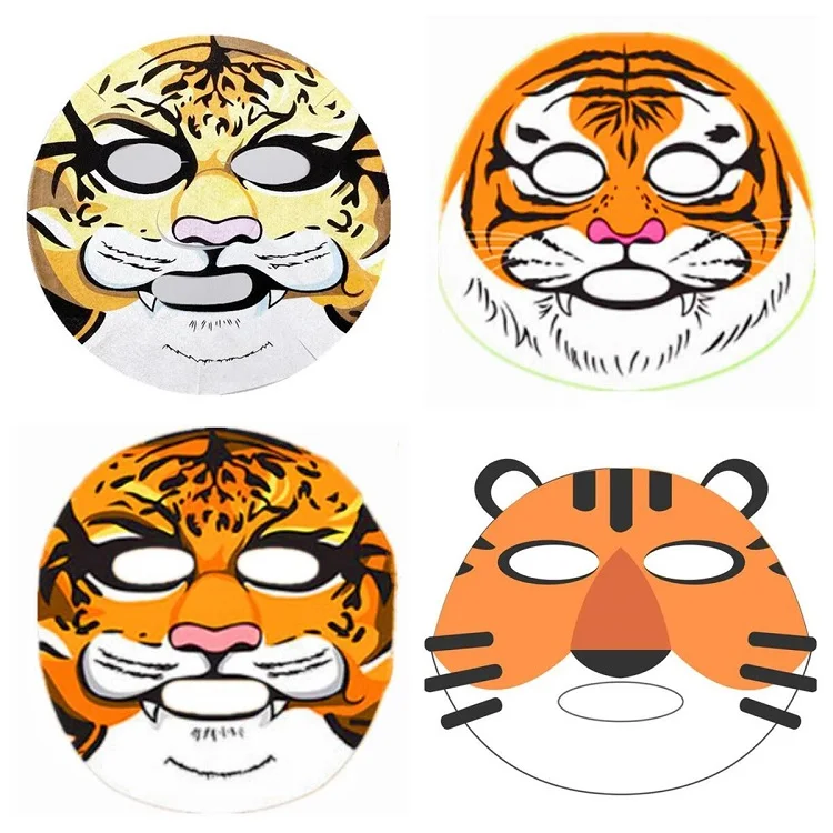 Dry Sheet Mask Skin Care Animal Tiger Facial Sheet Mask Beauty Korea Panda Printed Animal Facial Mask