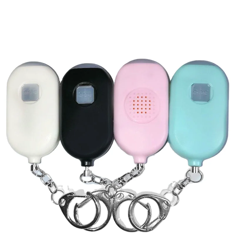 personal defense self keychain alarm set flashlight women alarm keychains with light