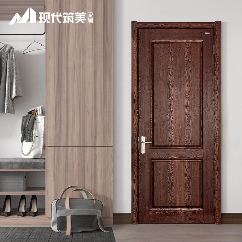 Soundproof Moisture Resistant Bedroom PVC Skin MDF Plywood Solid Wood Single Swing Interior Door To Malaysia