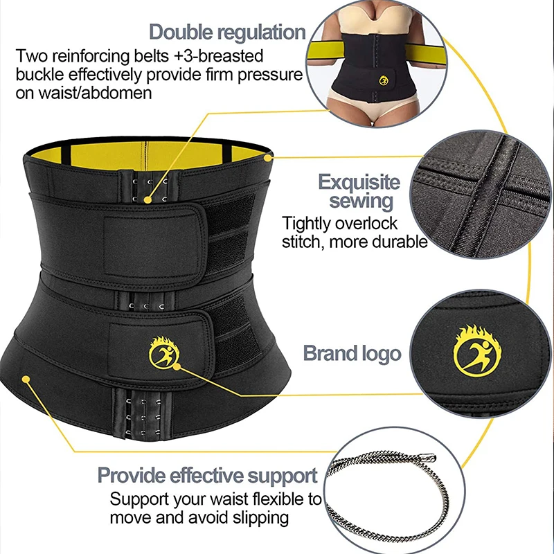 Неопреновый корсет для похудения и талии, Женский корсет для потери веса, триммер для тренировок, фитнеса, сауны, пота, шейпер для тела, пояс