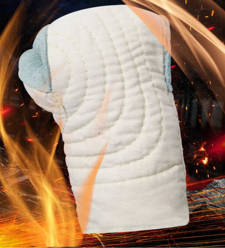 Heat resistant hand gloves Oven heat resistant thickened kitchen baking hand mat canvas industrial protective gloves