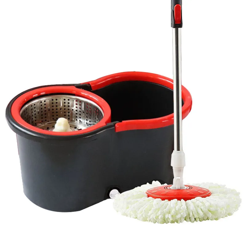 China 360 Roto Easy Cubeta Turbo Steel Spin And Go Wring Easywring Microfiber Wet Master Pink Wall Cleaning Mop Bucket Set