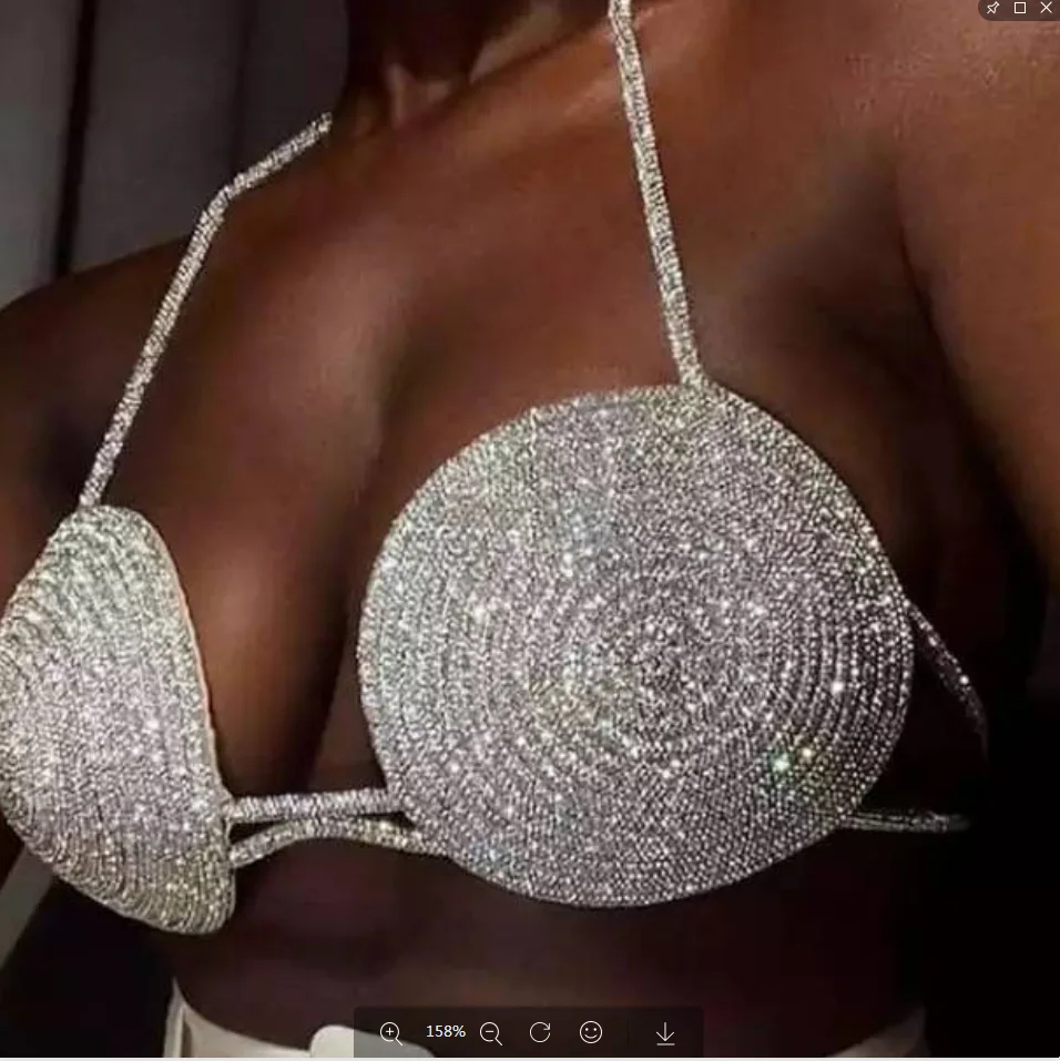 Hot Selling Fully Handmade Custom Sparkling Corset Crop Top Underwear Bustier Bra For Women