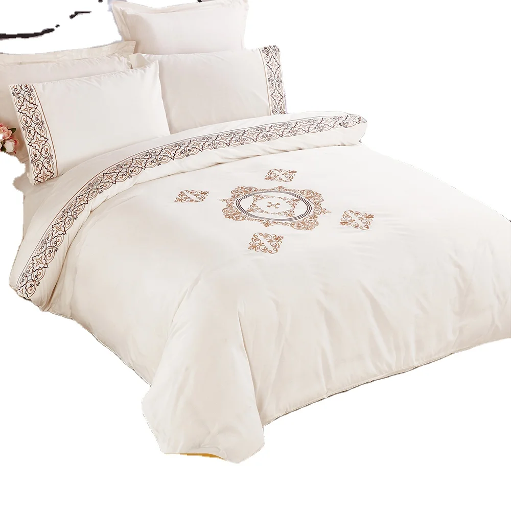 
KOSMOS zipper king size Embroidered duvet cover with lace  (60600369176)