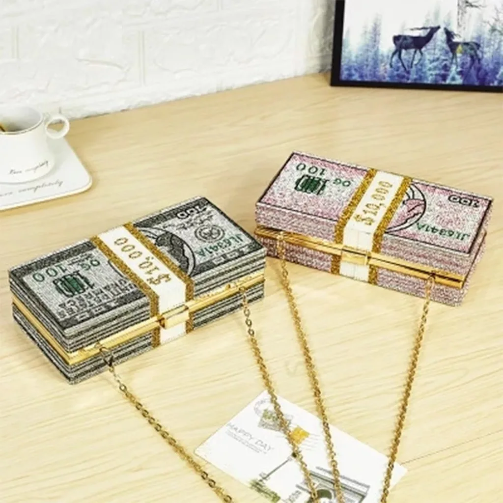 money 2020 Latest fashion women rhinestone purse crystal diamond purse bling purses