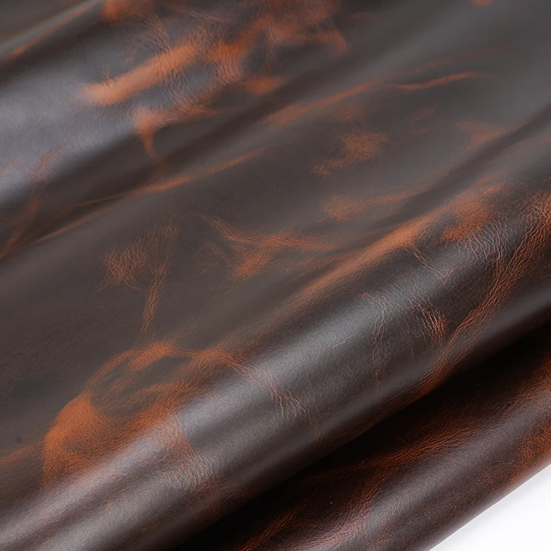 Cow Hides Wholesale Vintage Style Cattle 100% Nature Real Oil Leather Material Full Grain Leather Cowhide Genuine Leather