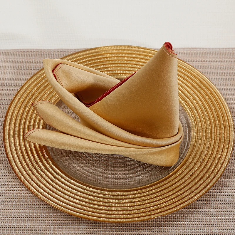 China supplier hotel wedding luxury linen napkins 100% cotton banquet square custom table napkin for dinner