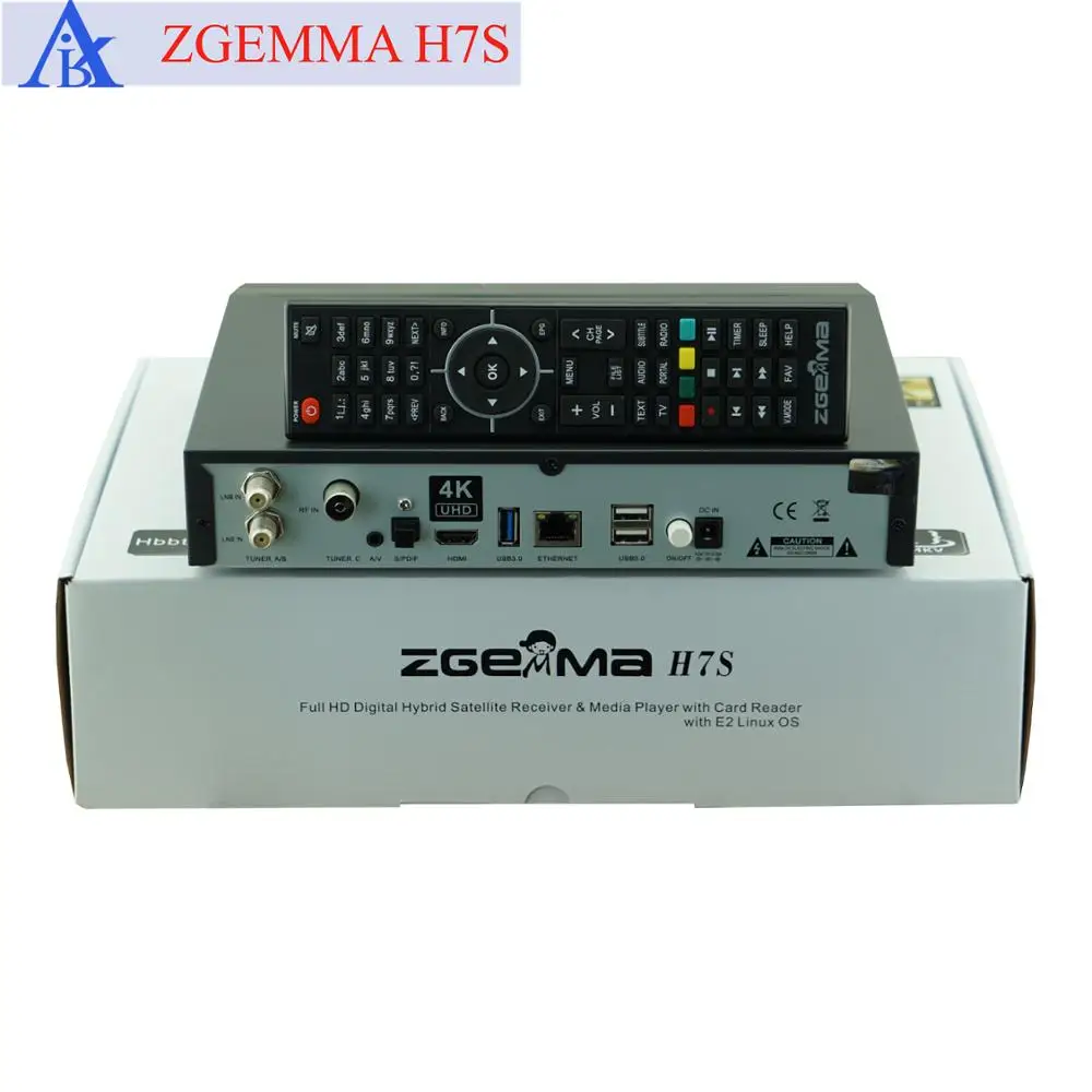 Satellite Tv Receiver Box H7S : 4K- 2160p&Usb Wifi Support Linux Oprating System and 2 * DVB-S2/S2X + DVB-T2/C tuner built-in